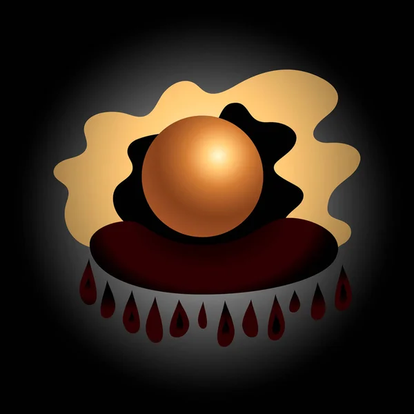 Magic servet yastık hattı vektör illüstrasyon üzerinde kehanet kristal topu söylüyorum. 