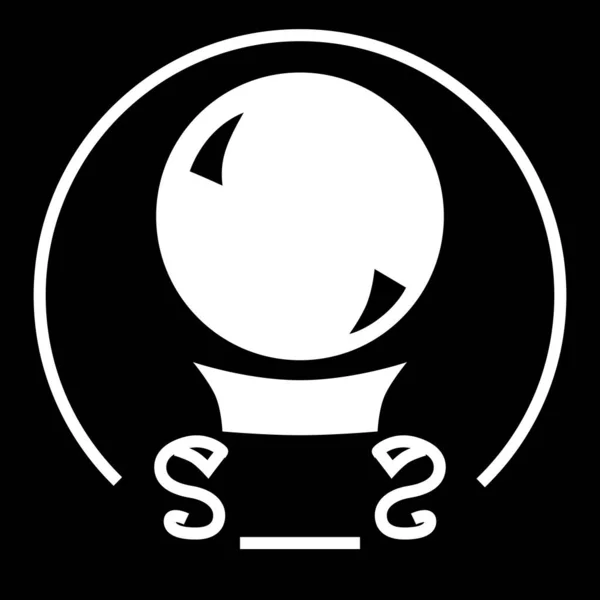 Kehanet hattı vektör illüstrasyon kristal topu söylüyorum Magic servet. 