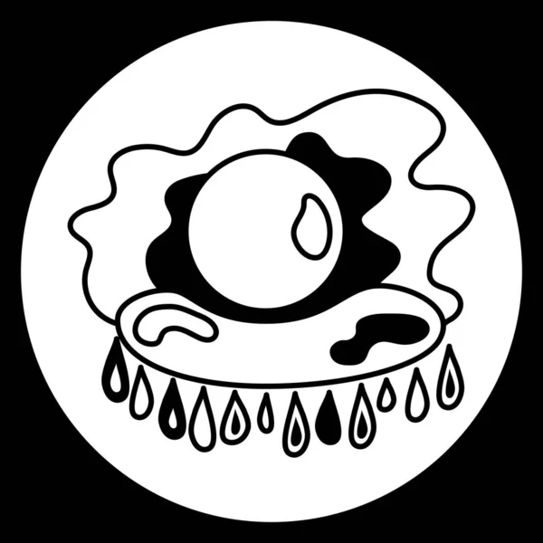 Magic servet yastık hattı vektör illüstrasyon üzerinde kehanet kristal topu söylüyorum. 