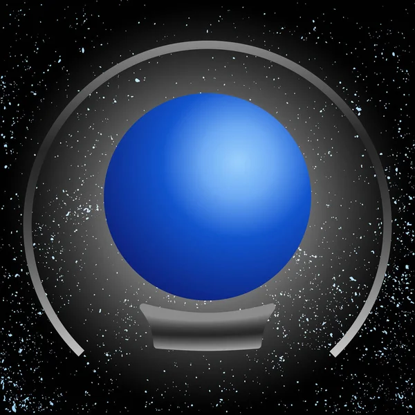 Kehanet hattı vektör illüstrasyon kristal topu söylüyorum Magic servet. 