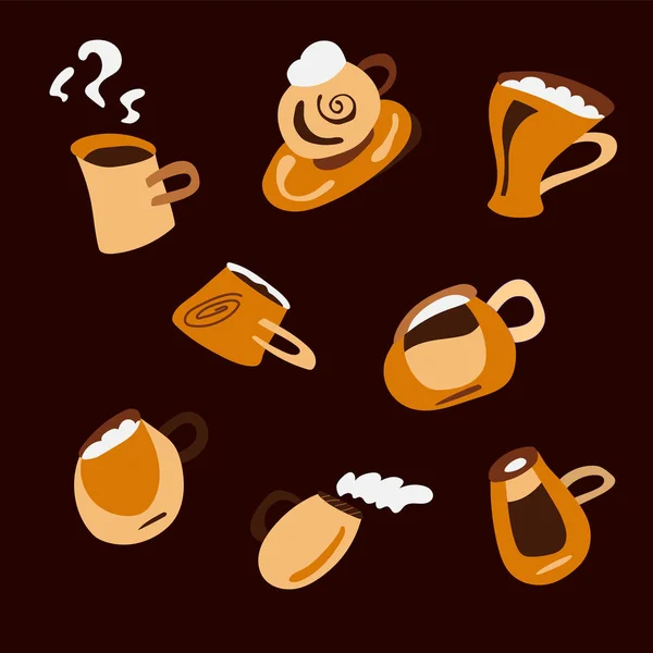 Ilustracja wektorowa zestawu do kawy — Wektor stockowy