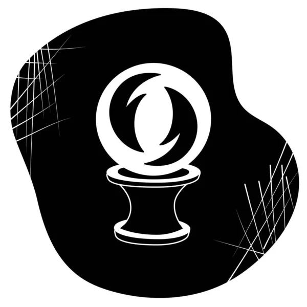 Falcılık ve kehanet, mistik bir aktivite alanı için izole edilmiş elementler. Sinsi anlatımlar ve cadılık simgeleri. Vektör illüstrasyonları