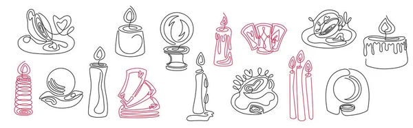 Falcılık, kehanet mistik faaliyet alanı için izole elementler. Sinsi anlatımlar ve cadılık vektör illüstrasyonu