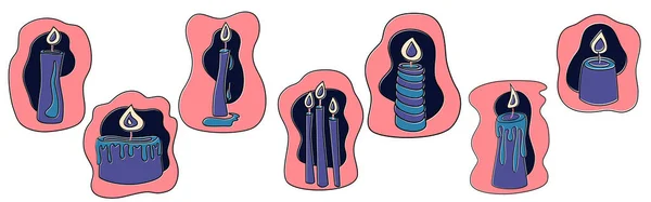 Falcılık, kehanet mistik aktivite alanı için izole elementler. Sinsi anlatımlar ve cadılık vektör illüstrasyonu