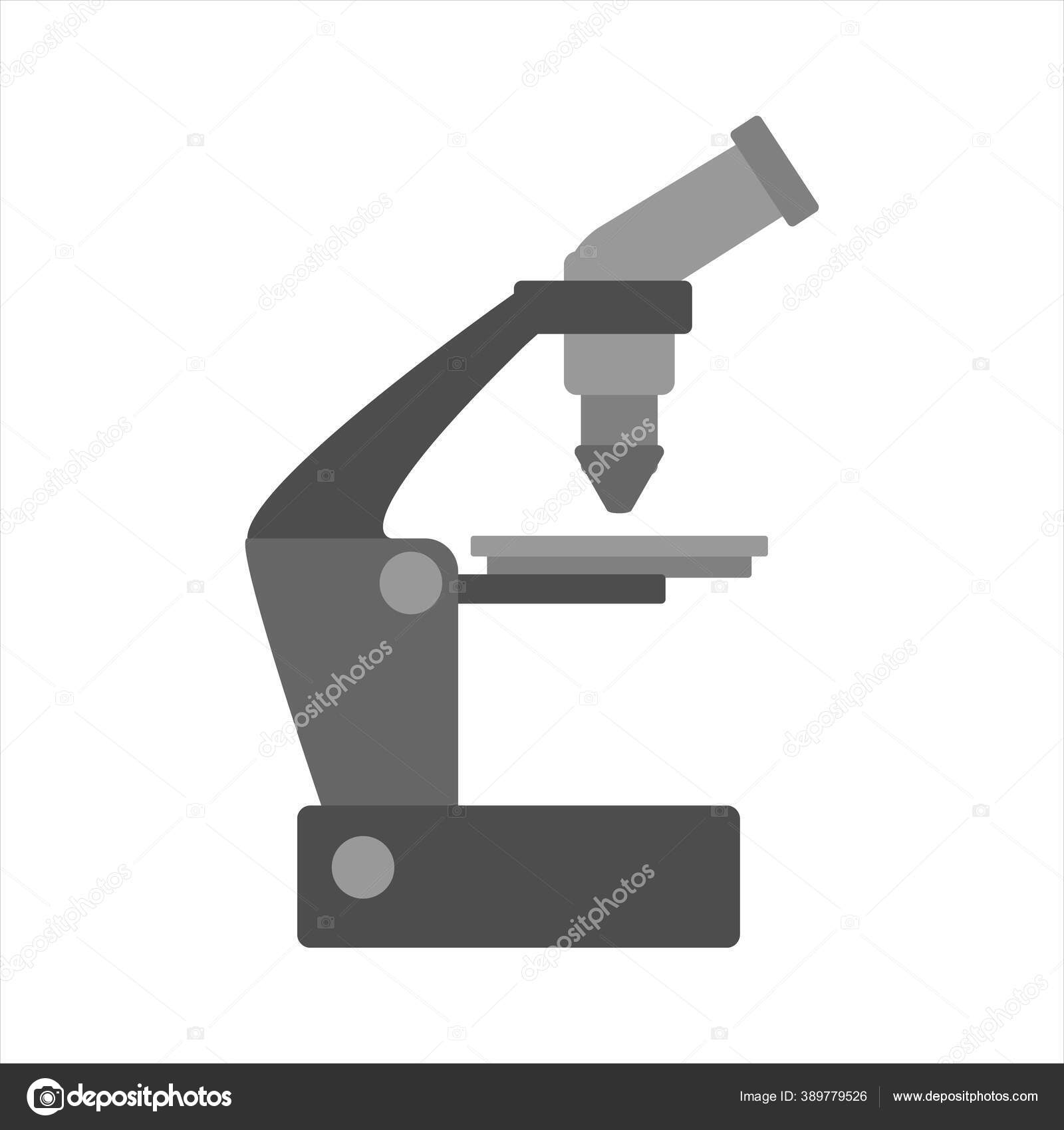 Optical Microscope Magnifying Glass Chemistry Microbiology Bacteriology Lab Research Vector