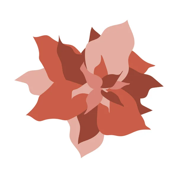 Pointe Rouge Fleur Étoilée Illustration Vectorielle Dessin Animé Plat Parfait — Image vectorielle