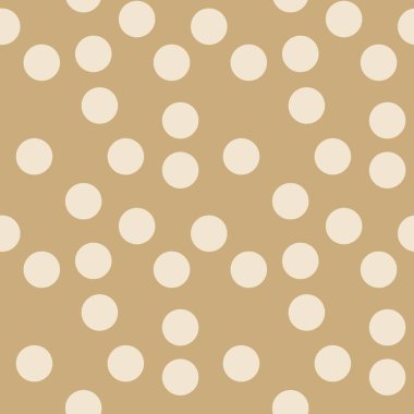 Puantiyeli Kraft arka planı. Vektör kusursuz desenler. Noel ve yeni yıl davetiyesi için mükemmel. Tebrik kartları, tekstil, ambalaj kağıdı, kırtasiye malzemesi.