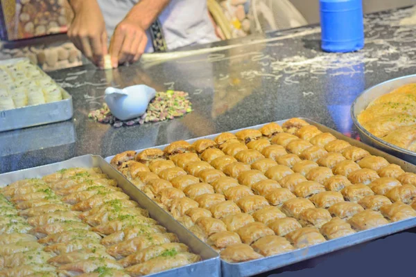 Baklava Dessert Turc Dans Cuisine — Photo