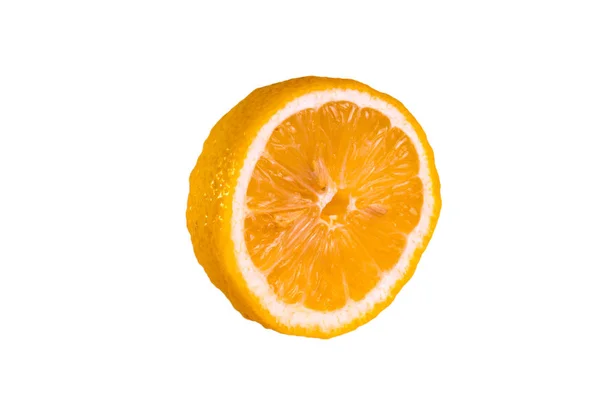 Polovina Citronové Isalizace Bílém Pozadí — Stock fotografie