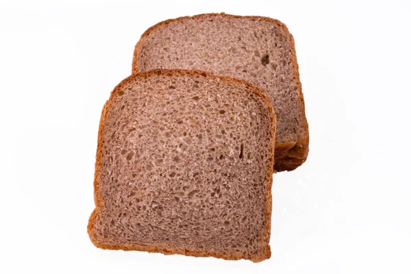 Ekmek Beyaz Bir Arka Plan Üzerinde Izole Ekmek Dilimlenmiş Dilimler — Stok fotoğraf
