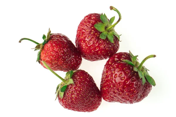 独立的白色背景草莓 — 图库照片