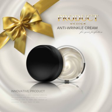 Yüz kremi reklamlarının poster şablonu kaldırılıyor.