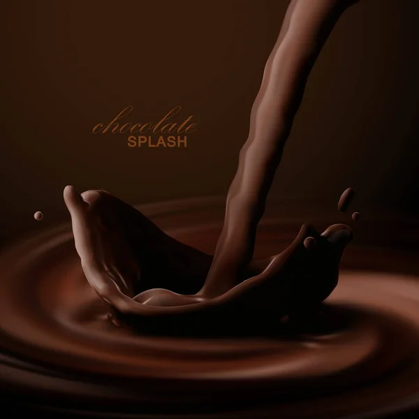 Chocolate splash coroa —  Vetores de Stock