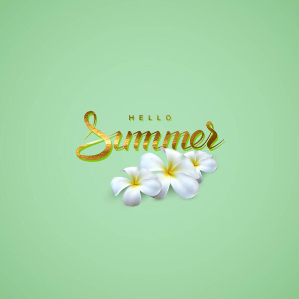 handwritten Summer retro label