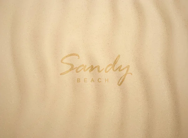 Kum dokusu. Sandy tropik plaj arka planı — Stok Vektör