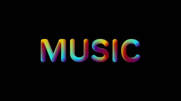 Ιριδίζουσα Κλίση Μουσική Πινακίδα Τυπογραφικό Μοντέρνο Μινιμαλιστικό Στοιχείο Έντονη Ετικέτα — Διανυσματικό Αρχείο
