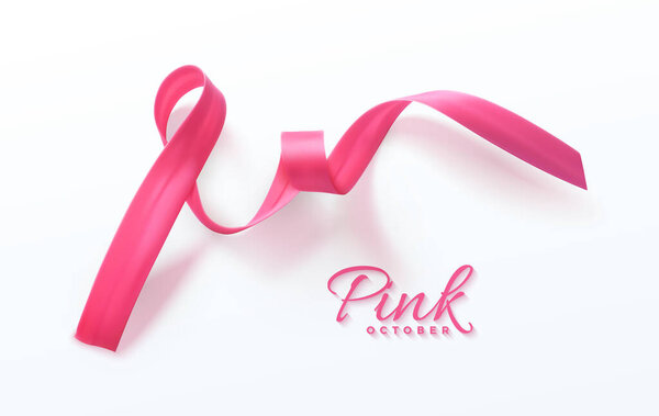 Breast Cancer Awareness Pink Ribbon.