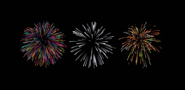Firework bursting shapes — Stock Vector
