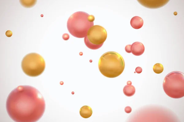 Abstract kleurrijke moleculaire deeltjes. — Stockvector