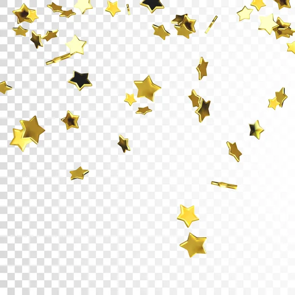 Gyllene stjärnan Confetti — Stock vektor