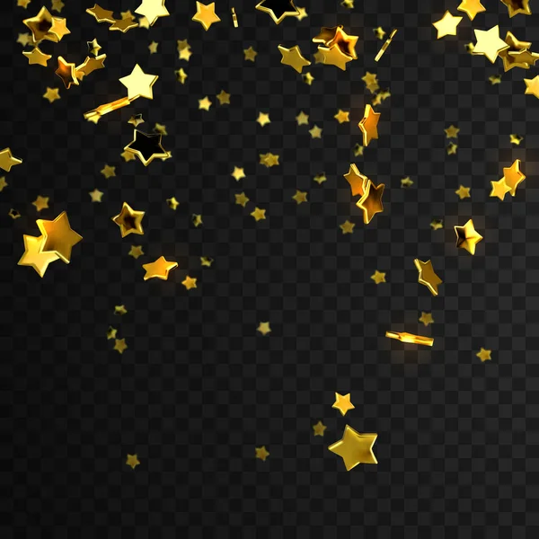 Gouden ster Confetti — Stockvector