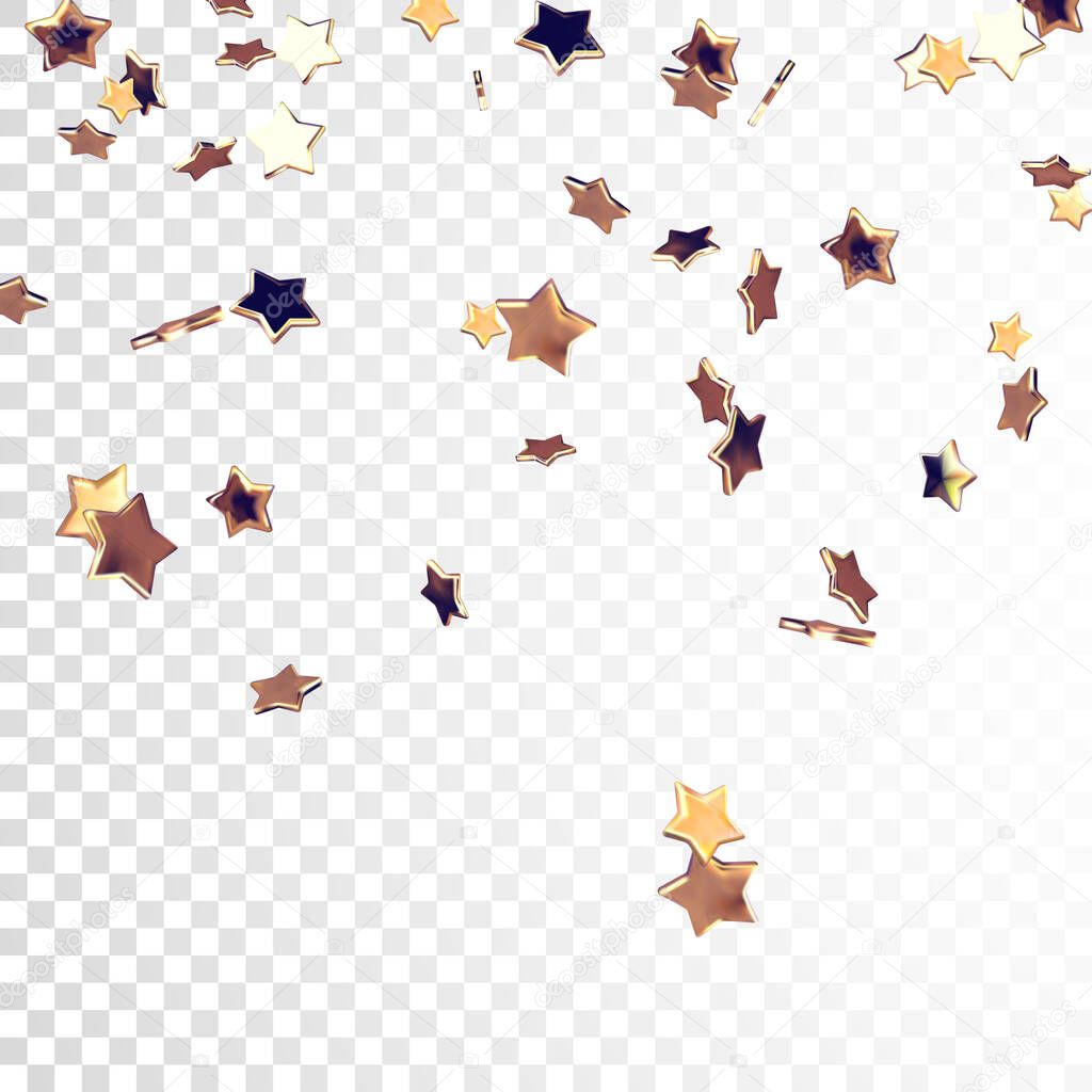 Falling golden stars.