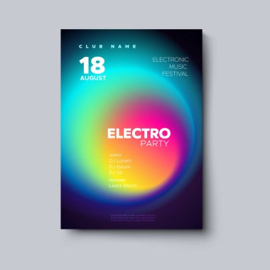 Elektro dj parti broşürü.