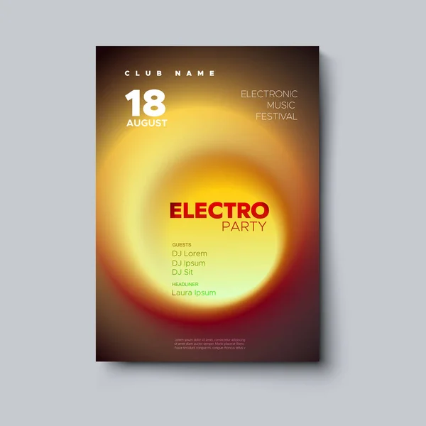 Electro dj party flyer. — 图库矢量图片