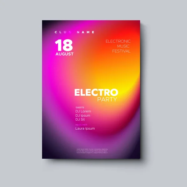 Plakát festivalu elektronické hudby. — Stockový vektor