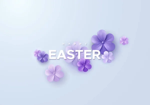Veselé Velikonoce Vektorová Ilustrace Křesťanská Náboženská Událost Velikonoční Prodejní Banner — Stockový vektor