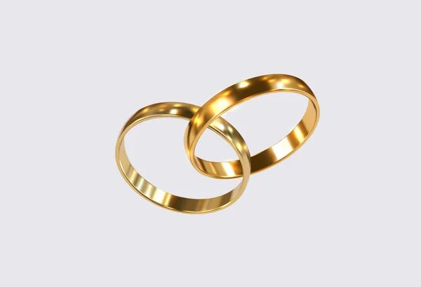 Золотые свадебные кольца. — стоковый вектор