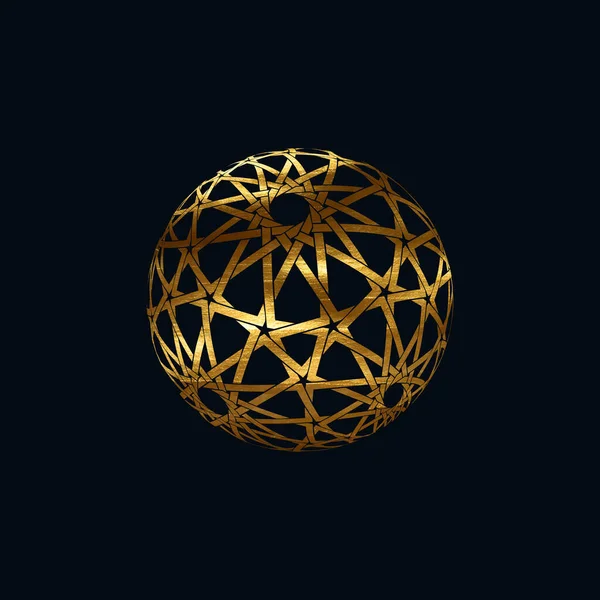 伝統的なアラビア模様のアブストラクトな球面. — ストックベクタ