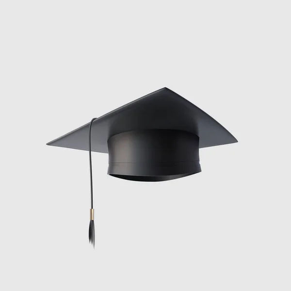 Graduation Cap Isolated White Vector Realistic Illustration Education Concept — Stock Vector