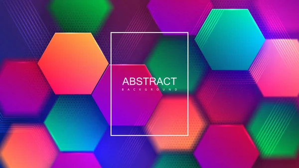 Modern Trendy Cover Design Vector Illustration Multicolored Hexagonal Tiles Abstract — Stock Vector