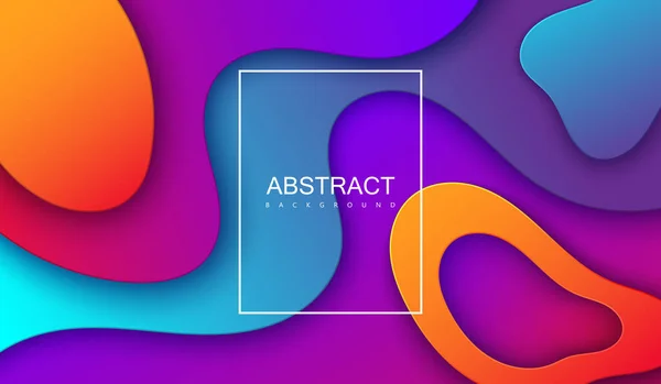 Colorful Gradient Cover Design Vector Futuristic Illustration Bright Multicolored Wavy — Stock Vector