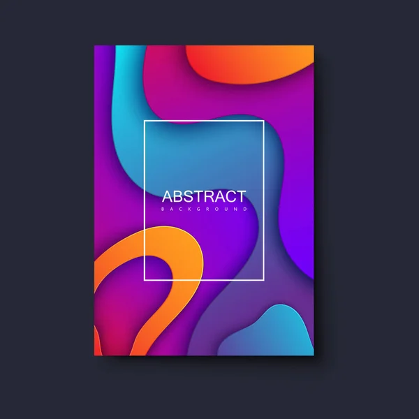 Diseño Abstracto Colorido Cubierta Ilustración Moderna Vectorial Con Formas Colores — Vector de stock
