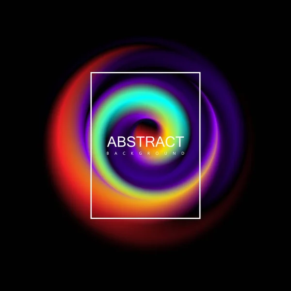 Streszczenie Płynne Kolory Spiralny Kształt Ilustracja Wektora Dynamiczny Mieszany Obiekt — Wektor stockowy