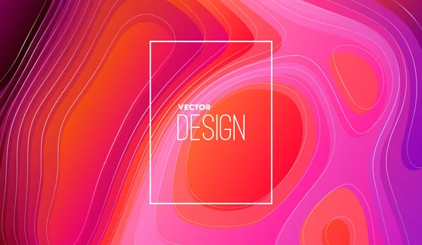 Diseño Creativo Póster Con Formas Líquidas Gradiente Vibrante Fondo Abstracto — Vector de stock