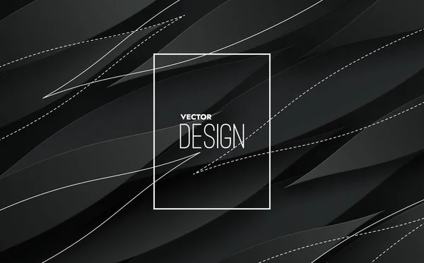 Poster Design Créatif Avec Des Formes Dégradées Noires Fond Abstrait — Image vectorielle
