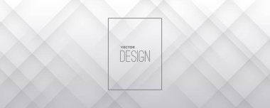 Beyaz 3D arka plan tasarımı. Soyut dokulu minimal kompozisyon. Mimari kapak şablonu. Vektör illüstrasyonu