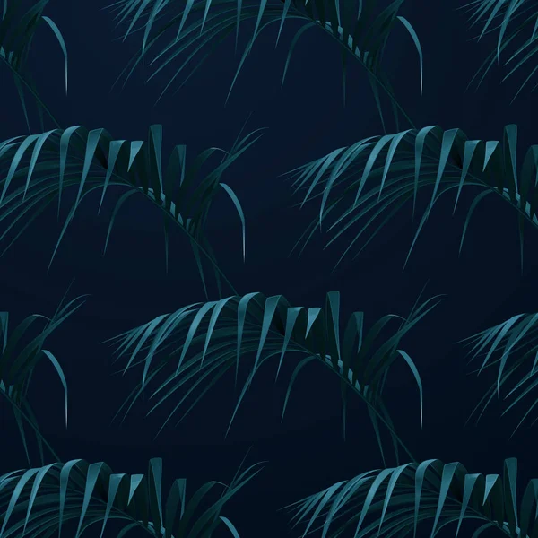Palme Verlässt Den Hintergrund Vektorbotanik Illustration Sommerflorales Muster Gestaltung Von — Stockvektor