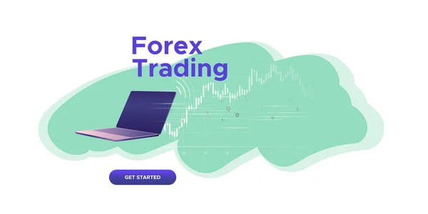 Торговая Концепция Forex Иллюстрация Векторных Финансовых Технологий Инвестиционные Стратегии Онлайн — стоковый вектор