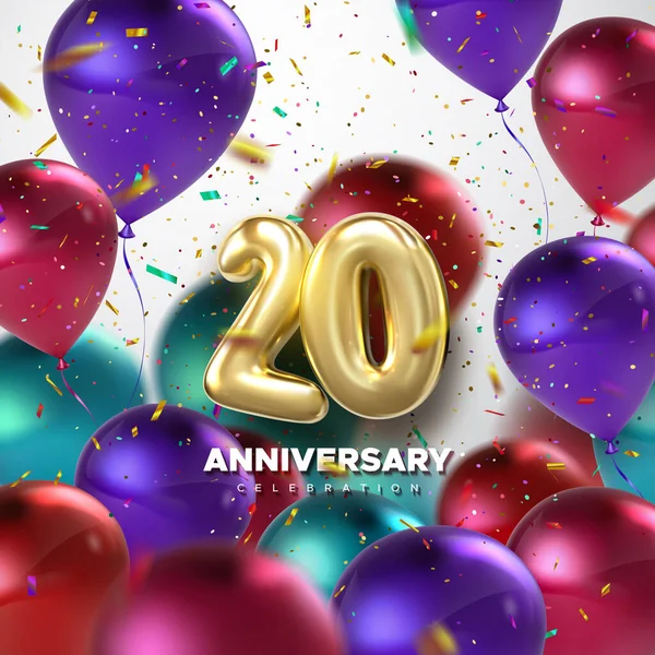 20th Anniversary celebration. — Stock Vector