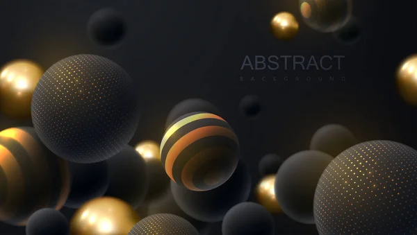 Abstract background with 3d spheres. — Stock Vector