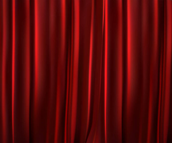 Red curtains background.