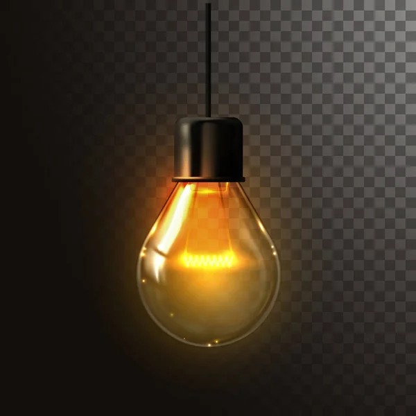 Realistic retro light bulb — Stock Vector