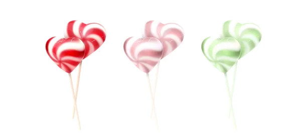 Hartvormige lolly 's — Stockvector