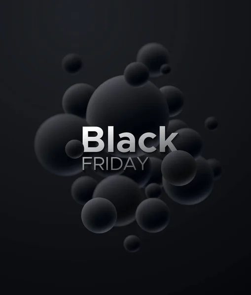 Black Friday. Sale event poster — Stock Vector