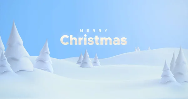 Joyeux Noël. Paysage des vacances d'hiver — Image vectorielle