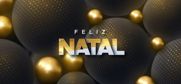 Феліз Натал. Веселого Різдва — стоковий вектор